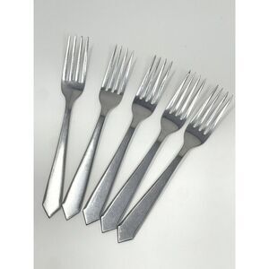 Maper-Inox Stainless Pointed Tip Handle Dinner Place Forks 7.75” Set Of 5 MCM